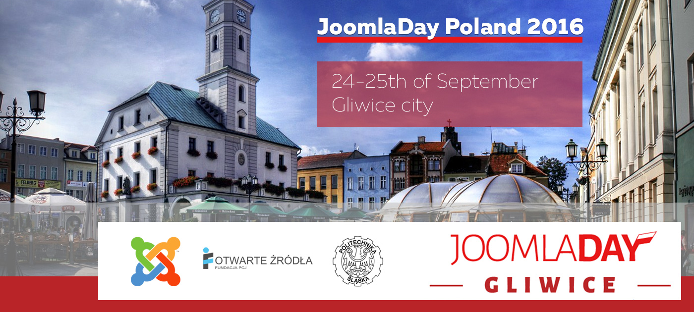Announce of JoomlaDay Poland 2016 to take place in Gliwice