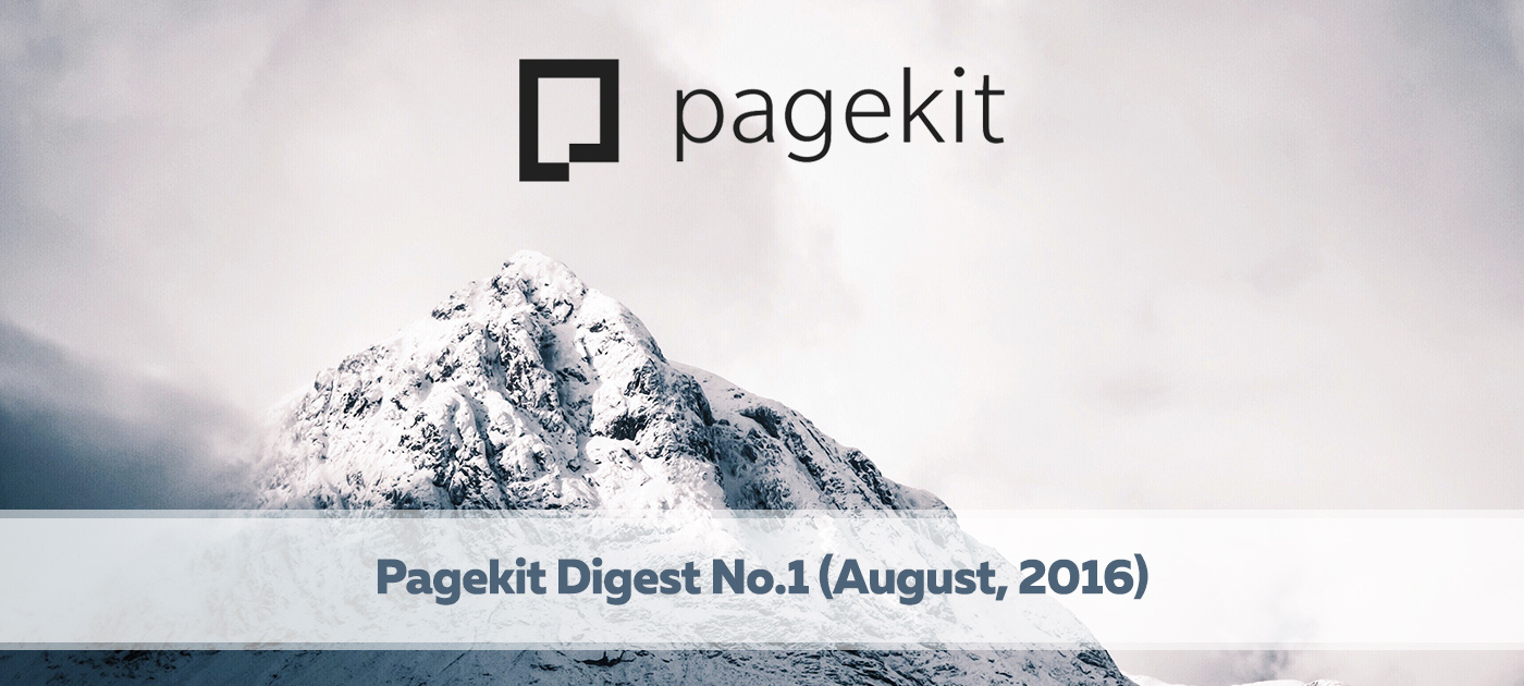 Pagekit digest No1 - August 2016
