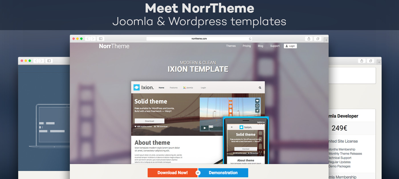 Meet NorrTheme - template provider for Joomla & Wordpress