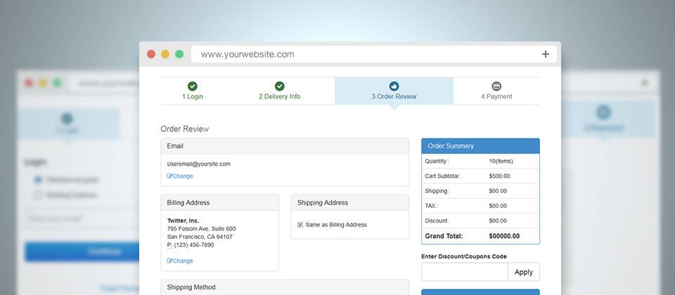 Smooth checkout process in PayCart
