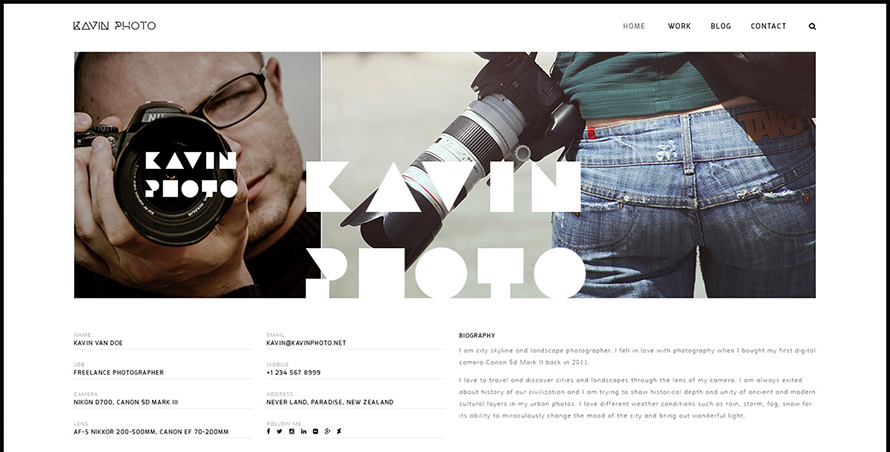 Kavin - Personal Blog Joomla Template