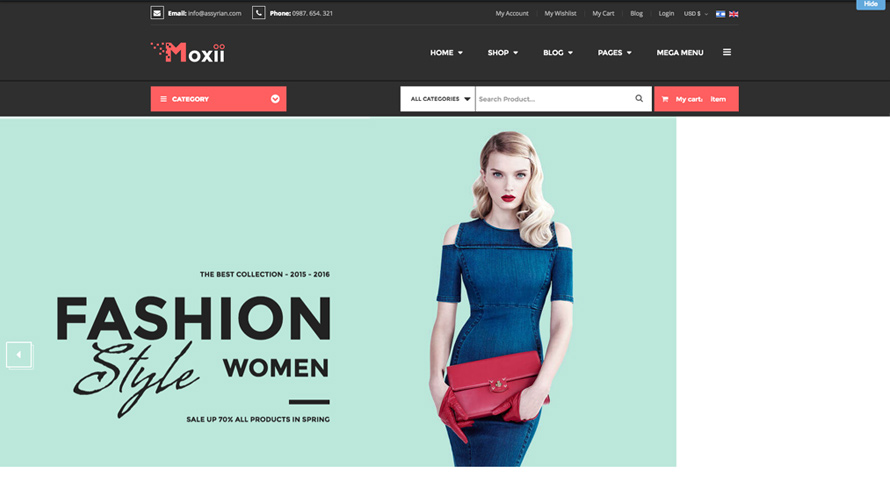 Vina Moxii - Responsive Fashion VirtueMart Template